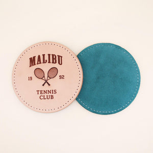 Malibu Tennis Club Coaster Set | Leather | Shop Freshwater