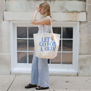 Let's Go For A Swim Canvas Tote Bag | Freshwater