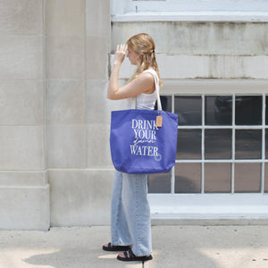 Drink Your Damn Water Canvas Tote | Freshwater