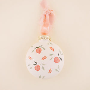 Peach Hand Painted Ornaments | Freshwater