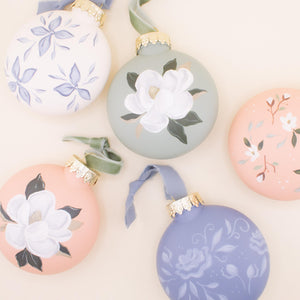 Floral Hand Painted Ornaments | Freshwater