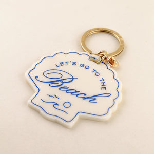 Beach Seashell Charm Keychain | Freshwater