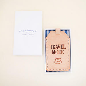 Travel More, Worry Less Luggage Tag with Box | Shop Freshwater