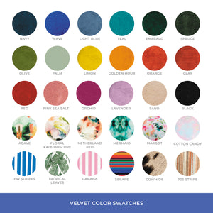 Velvet Color Swatches for Botanical Leaves Keychains | Freshwater