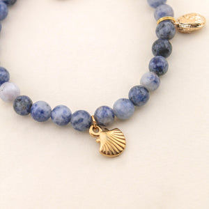 Seashell Charm Bracelet in Wave | Freshwater