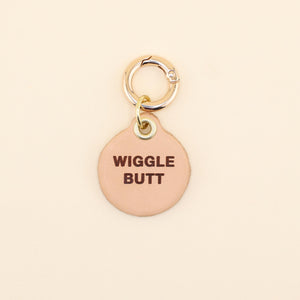 Wiggle Butt Leather Pet Tag | Freshwater