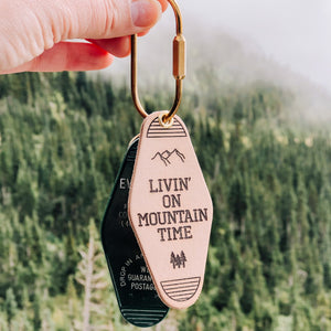 Livin' On Mountain Time Keychain | Freshwater