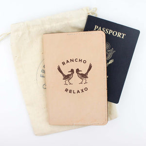 Leather Personalized Logo Passport Holder feat. Rancho Relaxo | Shop Freshwater
